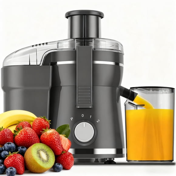 Extractor de jugos Airon 500W centrífugo de 3 velocidades con boca ancha de 7,5 cm