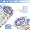 thumbnail image 5 of 40oz Ocean Nautical Anchor Stainless Steel Flip Straw Tumbler Spill Proof Travel Cup Double Wall Vacuum Insulated Coffee Mug with Top Handle, 5 of 6