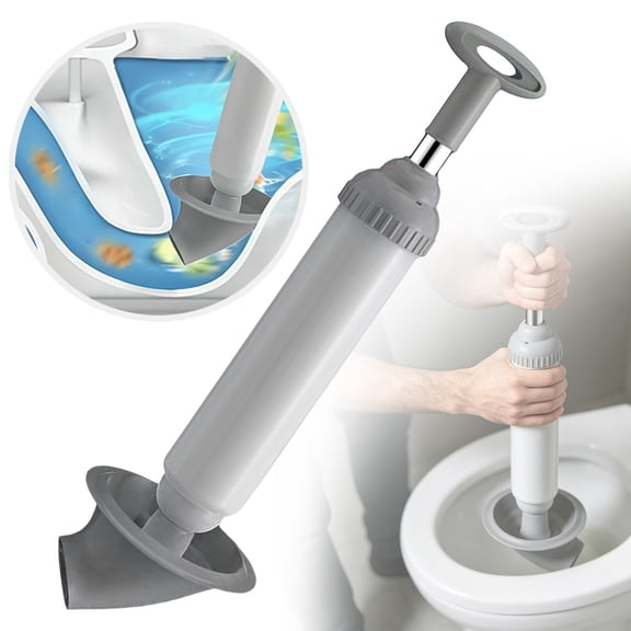 FENGGHAO Heavy Duty Toilet Plunger with Curved Rubber Nozzle, Power Drain Unclogger for Toilet Bathtub and Sink, High Pressure Suction Plunger for Stubborn Clogs