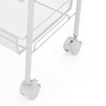thumbnail image 5 of SEGMART 4 Tier Ladder Organizers and Storage Shelf with 5 Side Hooks, 17.5" x 10"x 33.5"Kitchen Utility Cart with Removable cart, Heavy-Duty Frame Cupboard for Kitchen Office Bathroom, White, S13782, 5 of 7