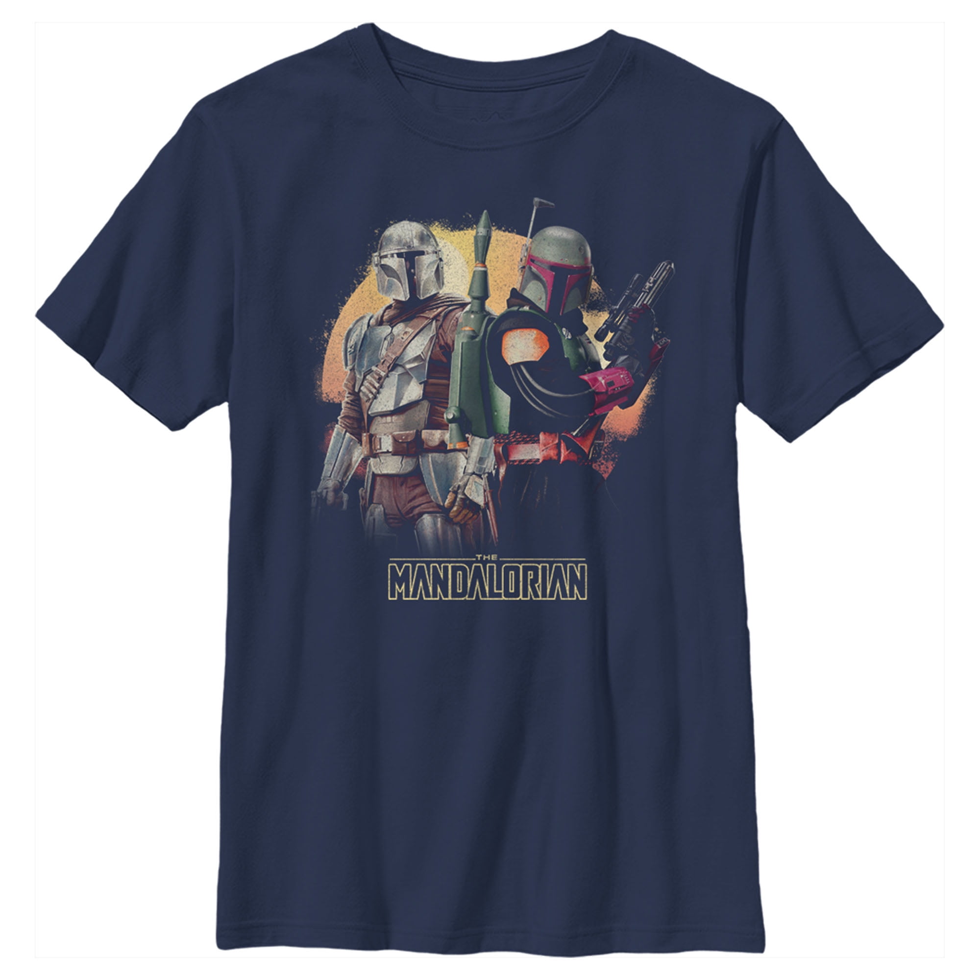 Boy's Star Wars The Mandalorian Boba Fett Honor the Deal  Graphic Tee Navy Blue X Small