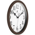 thumbnail image 3 of Infinity Instruments Classic Round Brown Traditional Wall Clock 9.625 Inch, 3 of 7