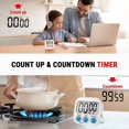 thumbnail image 2 of Temporizador de cocina, reloj de cuenta regresiva magnético Pantalla LCD grande Temporizador de cocina digital Alarma fuerte Soporte trasero Cuenta regresiva y cronómetro, 2 of 5