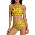 thumbnail image 4 of 2024 Sexy Yellow Ducks Bikini Swimsuit Funny Ducklings Trend Swimwear High Waisted Design Bikini Set High Cut Beachwear, 4 of 7