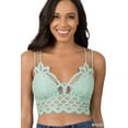 thumbnail image 1 of TheLovely Women & Plus Crochet Sexy Lace Bralette Smocking Back Bra with Removable Bra Pads, 1 of 3
