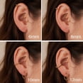 thumbnail image 6 of Hinged Nose Rings Hoops - 316L Surgical Steel Twisted Seamless Clicker Cartilage Earrings Septum Rings Jewelry Conch Piercing Tragus Rook Daith Helix for Women Gold/Black/Silver 16G/18G, 6 of 7