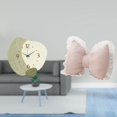 thumbnail image 2 of Reloj de pared,Reloj de pared silencioso Reloj de pared nórdico Decoración del hogar,Cojín con lazo bonito,Almohada con forma de lazo,bonito cojín decorativo con lazo,Funda de almohada con, 2 of 8