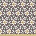 thumbnail image 1 of Oriental Fabric by the Yard Upholstery, Colorful Floral Inspired Shapes Arranged on a Plain Background, Decorative Fabric for DIY and Home Accents, Multicolor by Ambesonne, 1 of 5