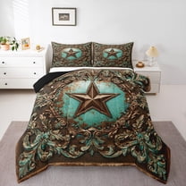 Castle Fairy Western Texas Stars Twin Comforter Sets,Bohemian Damask Bedding Set