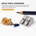 thumbnail image 4 of 6 Pcs Metal Pencil Sharpeners, Single and Dual Hole Pencil Sharpeners Manual Art Sharpeners for Colo, 4 of 5