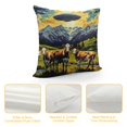 thumbnail image 4 of Orinice Cows Flying Saucer Mountain Range Graphic Decorative Throw Pillow Cover for Home Couch Living Room Bed Sofa - Printed on Both Sides - 1PC 20x20in, 4 of 5
