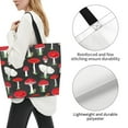 thumbnail image 3 of Fotbe Red Mushrooms Bolsa Tote Estética de Lona con Estampado para Mujer - Bolsa Reutilizable de Hombro Casual para Vacaciones, Compras, Trabajo y Gimnasio, 3 of 8