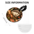 thumbnail image 5 of Hedgehog 2pcs PU Leather Round Bag Tags with Privacy Cover and Name ID Tag - Suitcase Tags for Travel Luggage, Handbags, Backpacks, School Bags, 5 of 6