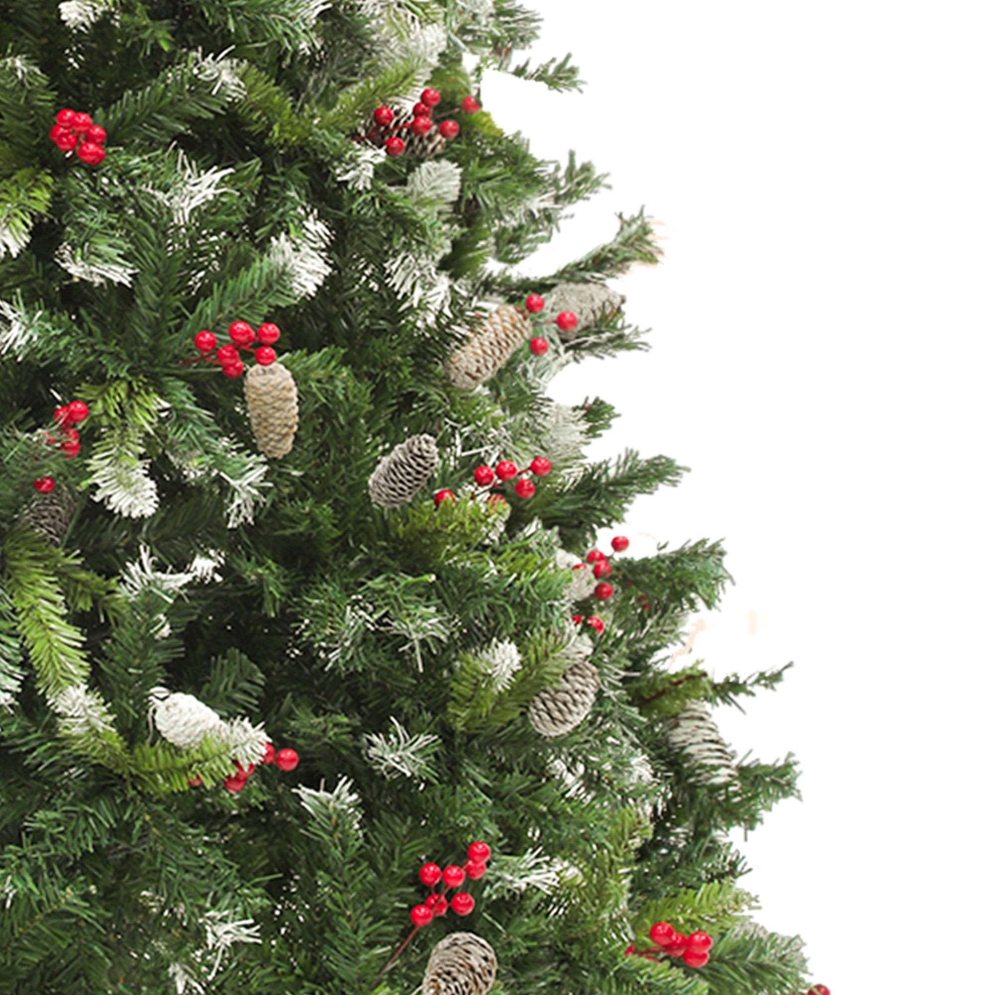 Uforic 7.5ft Pre-Lit  Artificial Christmas Tree with 1398 Branch Tips&550 Lights, Remote Control, Green