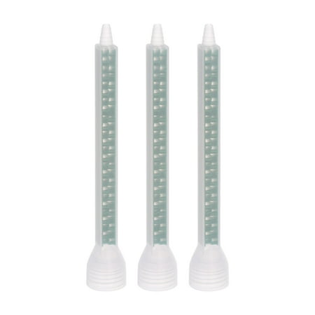 

Uxcell 3Pack 6.38-inch Plastic Resin Mixing Nozzle Thread Round Connector for AB Glue 400ml Cartridges Green
