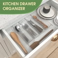 thumbnail image 4 of cisilov Plastic Silverware Organizer 6 Pack, Acrylic Kitchen Utensil Organizer for Drawer, Drawer Organizer for Makeup, Utensils, Clear, 4 of 7