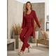 thumbnail image 4 of Conjunto Casual 3 Piezas Pantalón, Blusa y Cárdigan Cómodo y Elegante para Mujer, 4 of 5