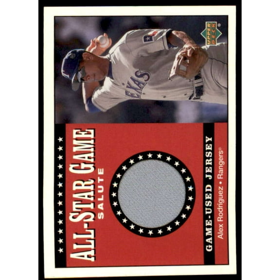 Alex Rodriguez Rangers Card 2002 Upper Deck All-Star Salute Game Jersey #SJAR2