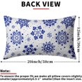 thumbnail image 5 of Blue White Snowflakes Winter Christmas Lumbar Pillow Covers 12x20 Set of 2 Xmas Snow Holiday Decoration Decorative Outdoor Pillowcases Seasonal Farmhouse Throw Cushion Case Decor for Couch Sofa Bed, 5 of 6
