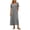 Gray, variant on T Shirt Dress Women Short Sleeve Crew Neck Solid Color Maxi Dresses Casual Vacation Flowy Dresses, S-2XL