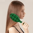 thumbnail image 3 of Retro Checkerboard Hair Brush, Geometric Checkered Paddle Brush, Comfortable Grip Detangler Hairbrush for Wet Hair, Dry Styling, Unisex Travel Comb for Kids Adults, 3 of 8