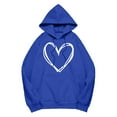 thumbnail image 4 of WTXUE Valentines Day Hoodies Sweatshirts Oversized Pullover Cute Heart Sweatshirts Long Sleeve Tops Fashion Casual Loose Tops with Pockets Trendy Outfits Blue Xxl, 4 of 4