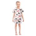 thumbnail image 3 of Red Black Butterfly Summer Pajama Set Soft Cotton Short Sleeve Sleepwear 2PCS Pajama Sets Breathable Lounge Set Size 8Y, 3 of 7
