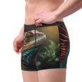 thumbnail image 2 of Yiaed Realistic Colorful Chameleon Print Men's Soft Cotton Boxer Shorts Breathable Boxers Underwear Moisture-Wicking Underwear Stretch Boxer Briefs for Man-Medium, 2 of 5
