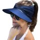 thumbnail image 1 of Womens Sun Visor Hat Wide Brim Summer Upf 50+ Uv Protection Beach Sport Cap, 1 of 5