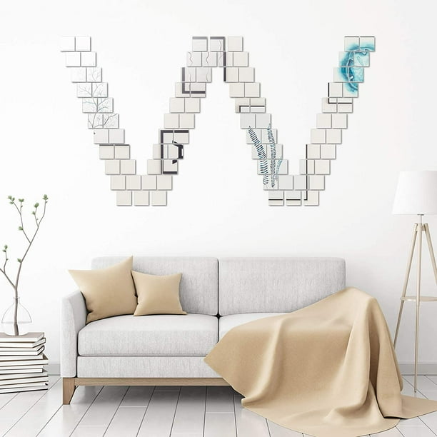 Lot De 200 Petits Miroirs Carrés Adhésifs En Acrylique - 2,5 Cm - Idéal Pour Déco DIY, Tables Et Projets Créatifs