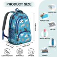 thumbnail image 5 of Cartoon Dogs Blue Background Backpack for School,Cute School Bag,Schoolbag with Adjustable Shoulder Straps & Padded Back,16.9 Inch, 5 of 5