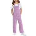 thumbnail image 2 of Mercatoo Boy's Girl's Straight Leg Jumpsuit Loose Fit Casual Bib Overalls Sleeveless Multi Color Kid's Toddlers with Pockets Overalls, 2 of 6