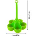 thumbnail image 5 of 2 uds. Hervidor de huevos de 5 agujeros, hervidor de huevos de silicona resistente, bandeja para huevos sin BPA con asas, rejilla para huevos, bandeja para tazas de vapor, utensilios de coci, 5 of 5