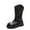 Black, variant on Girls Winter Boots Sole Dressy Ankle Booties With Back Zipper Comfortable Casual Footwear Fashionable Black 5.5-6 Years