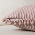 thumbnail image 5 of Paquete De 2 Fundas De Cojines Decorativos Lumbares Con Pompones, Juego De Fundas De Cojines Rectangulares Sólidos De Pana Suave Para Sofá Dormitorio Coche Sala De Estar JFHHH pequeña, 5 of 5