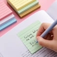 thumbnail image 2 of 24 Pcs Lined Stickies Note Colorful Writing Pad Simple Notepads Memos Pad Easy to Write Ruled Post Stickies Paper Pad, 2 of 9