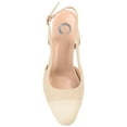 thumbnail image 5 of Journee Womens Reignn Sling Back Mid Block Heel Almond Toe Pumps, Widths Available, 5 of 10