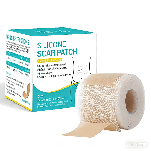Silicone Scar Sheets for Surgical Scars - 60" x 1.5" Roll - Medical Grade Silicone Scar Tape and Face Tape for Wrinkles, Keloid Scars, and Hypertrophic Scars