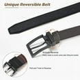 thumbnail image 3 of AWAYTR Reversible Kids Belts for Boys - Black and Brown Leather Belt for School Uniform Casual Jeans, 3 of 12