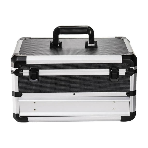 Caja de herramientas portátil con cajón de almacenamiento, organizador multifuncional para exteriores, funda protectora dura para llaves de garaje
