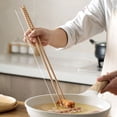 thumbnail image 1 of 1pair Of Extra Long Beech Wooden Noodles Kitchen Cooking Frying Chopsticks For Home Kitchen, 1 of 9