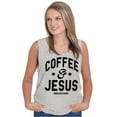 thumbnail image 3 of Coffee & Jesus Christ Religious Faith Tank Top Tee Shirt Women Brisco Brands M, 3 of 6