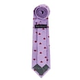 thumbnail image 4 of Jacob Alexander Happy Valentine's Day Grid Hearts Pattern Extra Long Neck Tie for Big and Tall Men - Lavender, 4 of 7