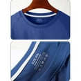 thumbnail image 6 of Men's Quick Dry T Shirts Short Sleeve Sport Tops Lightweight Gym Running T Shirt Men Breathable Activewear Blue XL, 6 of 7