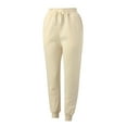 thumbnail image 5 of Pants for Women 2024 Clearance Active Athletic Sweatpants Straight Leg Ladies Joggers Sweatpants Sweat Pants Women Lounge Drawstring Khaki 3XL, 5 of 5