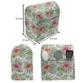 thumbnail image 5 of Luau Lounger Chair Bag, Print of Hawaiian Hibiscus Monstera Palm Leaves Blossoming, High Capacity Storage with Handle Container, Lounger Size, Vermilion Hot Pink, by Ambesonne, 5 of 5