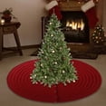 thumbnail image 2 of Falda para árbol de Navidad, tapete para árbol de fiesta, falda para árbol de Navidad, adornos navideños para nuevo Rojo oscuro, 2 of 5