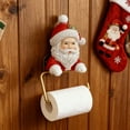 thumbnail image 4 of Christmas Snowman Santa Shaped Paper Towel Holders Home Toilet Decorations Crafts Can Be Used To Hang Keychains And So On, 4 of 9