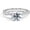6.5, variant on Engagement Ring 1 Carat Center Infinity Twist Moissanite Engagement Ring for Women Platinum Plated Silver