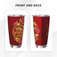 thumbnail image 3 of Año de la serpiente 2025 Feliz Año Nuevo chino 2025 Vaso de acero inoxidable Taza de café de viaje de 20 oz Taza térmica portátil con tapas, 3 of 7